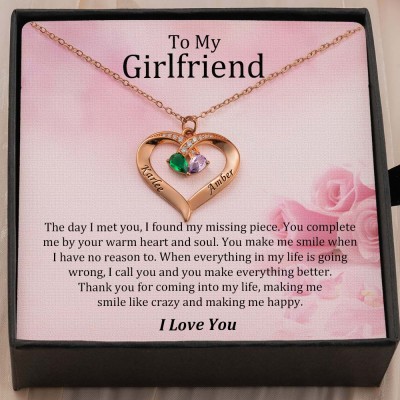 To My Girlfriend Necklace Gift Ideas For Her Anniversary Birthday Valentine's Day