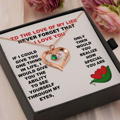 To The Love Of My Life Necklace Gift Ideas For Anniversary Birthday Valentine's Day