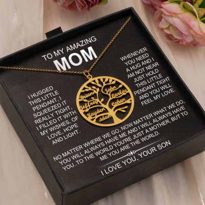 To My Amazing Mom Family Tree Necklace From Daughter Son Gift Ideas For Mother's Day