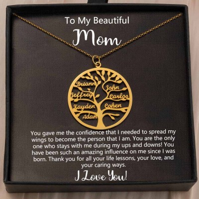 Personalized To My Mom Family Tree Necklace From Daughter Son Gift Ideas For Mother's Day