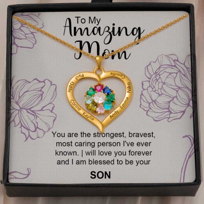 To My Amazing Mom Necklace From Son Gift Ideas For Mother's Day Birthday