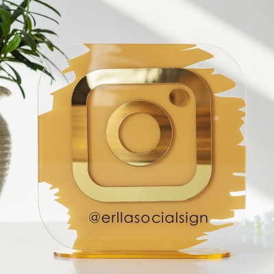 Personalized Instagram Social Media Sign | Salon Sign | Beauty Sign