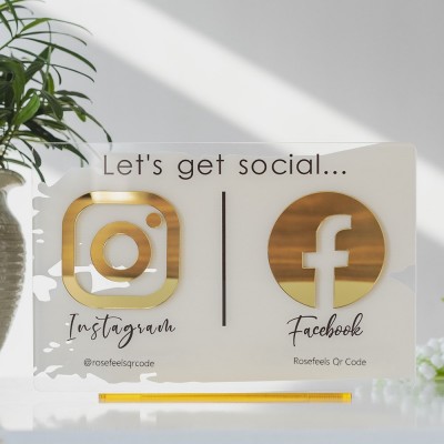 Personalized Beauty Sign Instagram Facebook Business Social Media Sign