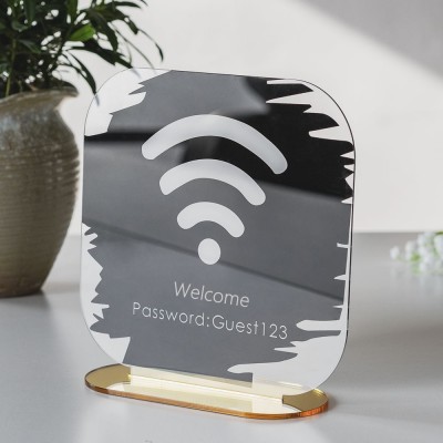 Personalized WiFi Business Social Media Sign