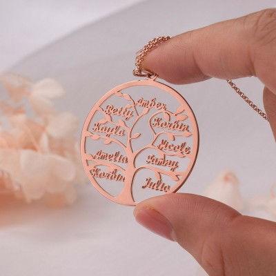 Personalized Family Tree 1-9 Name Necklace