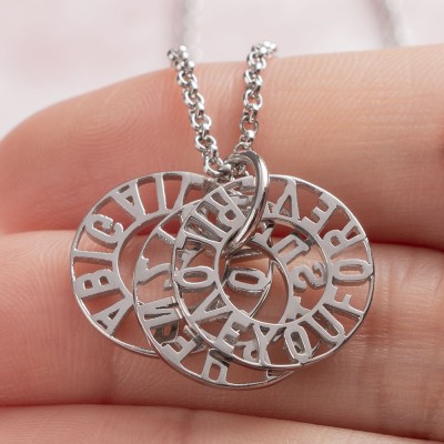Personalized 1-8 Name Necklace Family Christmas Gift