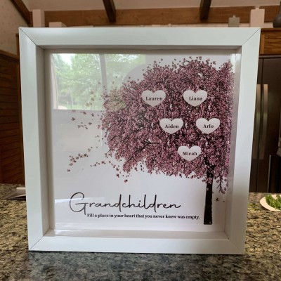 Personalized Family Tree Frame With Kids Name Grandchildren Fill A Place In Your Heart