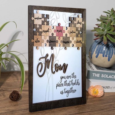 Personalized Mom Puzzle Sign Home Decor Mother's Day Christmas Gift Ideas