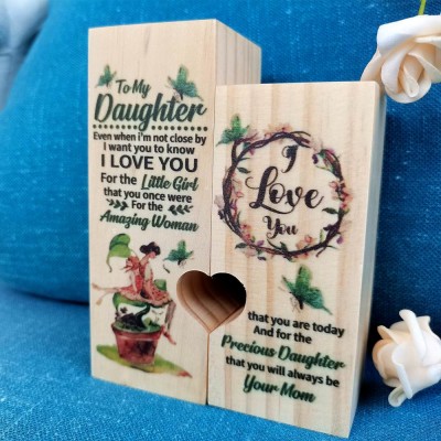 To My Daughter Candle Holder From Mom Anniversary Birthday Gift Ideas