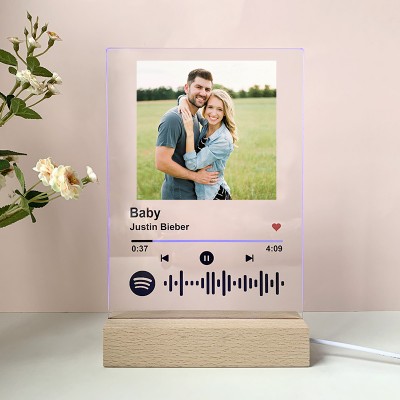 Personalized Spotify Code Scan Lamp Music Plaque Night Light Valentine's Day Gift