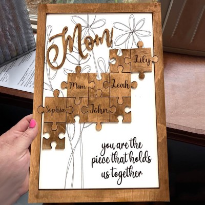 Personalized Mom Puzzle Sign Mother's Day Gift Ideas