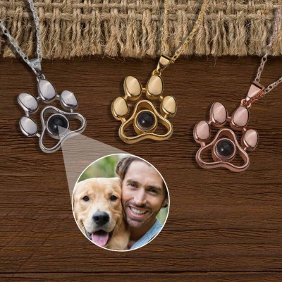 Personalized Memorial Photo Projection Charm Necklace