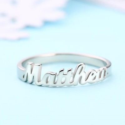 S925 Silver Personalized Name Ring For Her