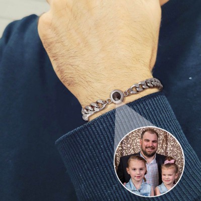 Personalized Photo Projection Bracelet Dad Gift Ideas For Father's Day