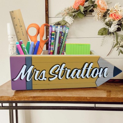 Personalized Pencil Holder For Teacher Appreciation Gift