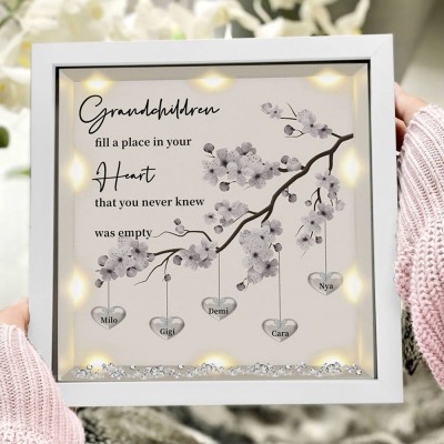 Custom Family Tree Frame With Grandchildren Names Grandchildren Fill a Place For Anniversary New Home