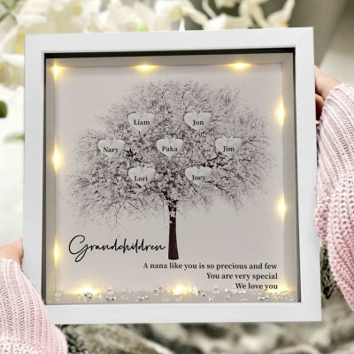 Custom Family Tree Frame With Grandchildren Names A Nana Like You For Anniversary New Home
