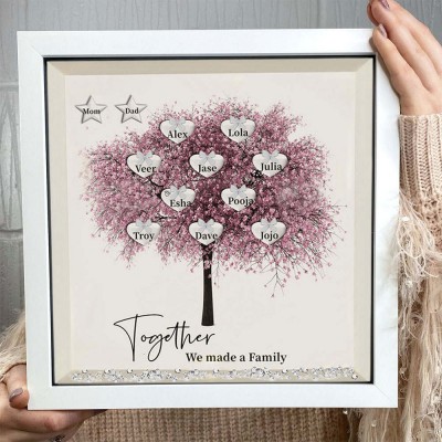 Custom Family Tree Frame With Kids Names Together We Make A Family Anniversary New Home Gift