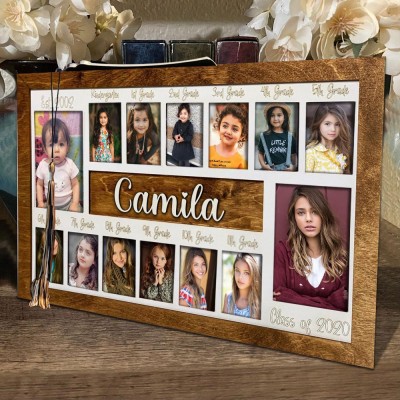 Personalized 3D Pre-K-12 School Years Photo Frame Display Back to School Gifts