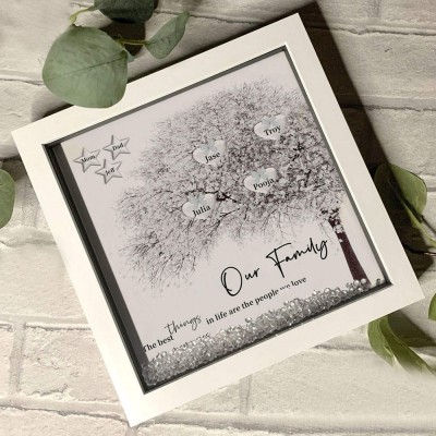Custom Family Tree Frame With Kids Names The Best Things in Life For New Home Decor Anniversary