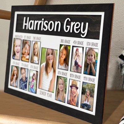 Personalized 3D K-12 School Years Photo Frame Display Back to School Gifts