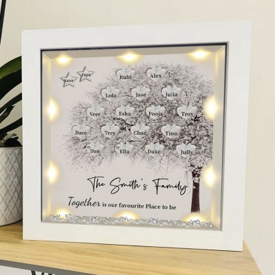 Custom Family Tree Frame With Kids Names Together is Our Favorite Place For Christmas Anniversary