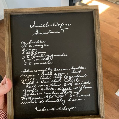 Custom Family Handwritten Recipe Wood Sign Keepsake Christmas Gift Ideas