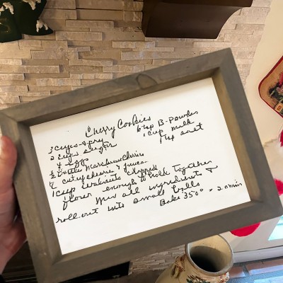 Custom Family Handwritten Recipe Wood Sign Keepsake Christmas Gift Ideas