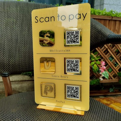 Personalized Multi QR Code Business Social Media Sign