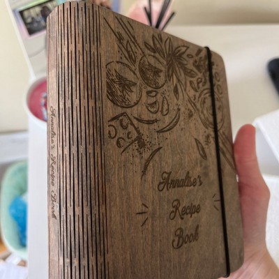 Personalized Family Wooden Recipe Book For Mom Grandma Christmas Day Gift Ideas