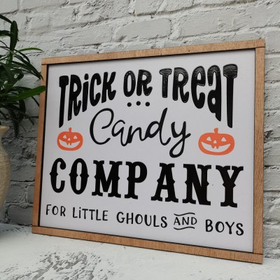 Halloween Trick or Treat 3D Sign Farmhouse Tiered Tray Decor