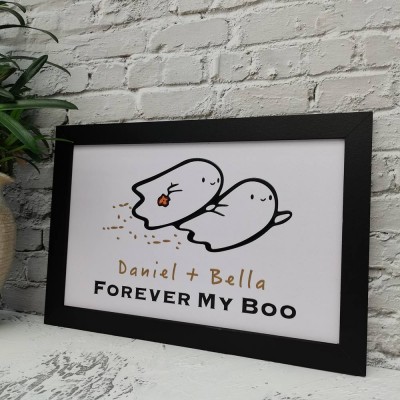 Forever My Boo Couples Halloween Wood Sign Home Decor