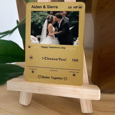 Personalized Photo Metal Card For Soulmate Couple Girlfriend Valentine's Day Wedding Anniversary Gift Ideas