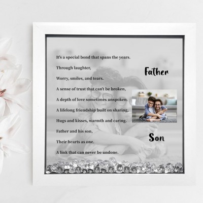 Personalized Father & Son Memorial Photo Frame Keepsake