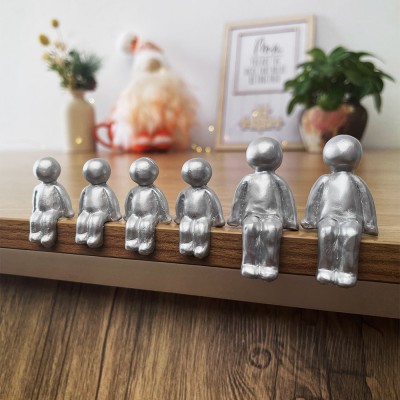 Tin Sculpture Figurines Anniversary Gift 10 Years We Have Made a Family