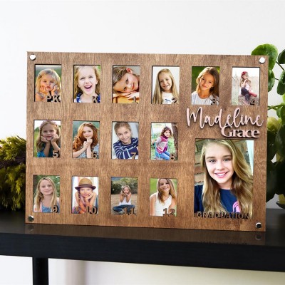 Personalized 3D Pre-K-12 School Years Photo Frame Display Back to School Gifts