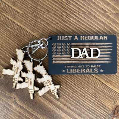 Personalized Funny Keychain With Kids Name For Father's Day Gift Ideas
