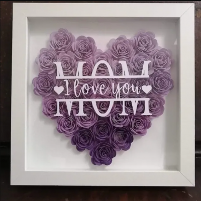 Personalized Mom Flower Shadow Box For Mother's Day