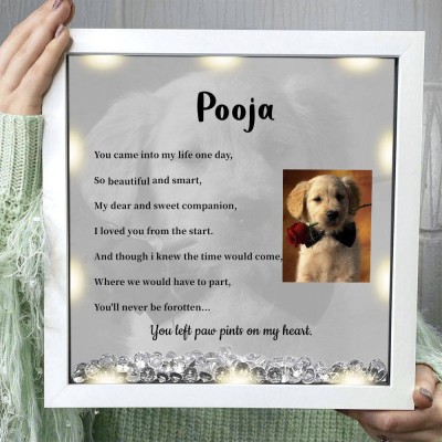 Personalized Pet Loss Memorial Photo Frame Keepsake