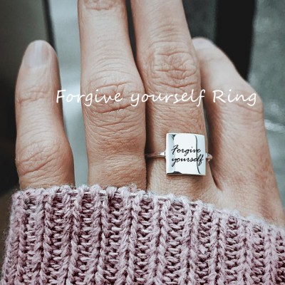 Forgive Yourself Inspirational Ring