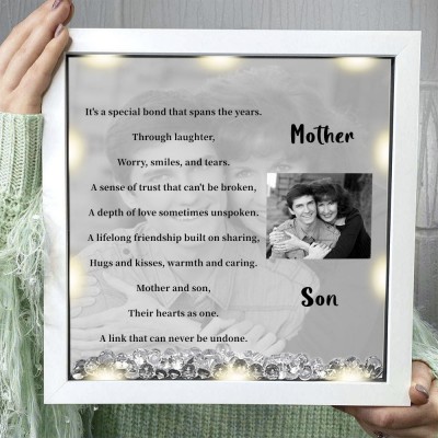 Personalized Mother & Son Memorial Photo Frame Keepsake