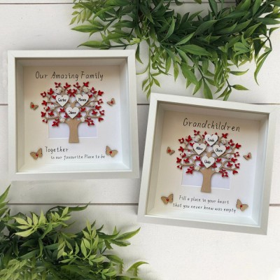 Personalized Family Tree Frame With Name Engraved Home Decor For Mother's Day Christmas