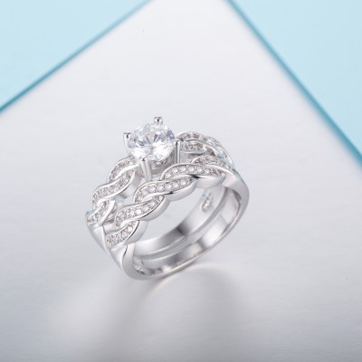 S925 Silver Lucky Love Engagement Wedding Ring