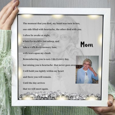 Personalized Mom Memorial Photo Frame Keepsake