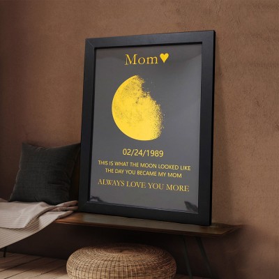 Custom Moon Phase Wooden Sign Warm Wall Art Home Decor Gift For Mother's Day