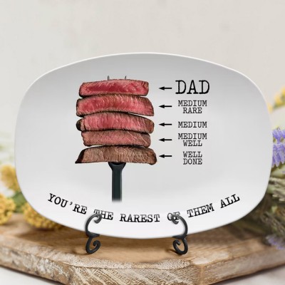 Custom Funny Serving BBQ Platter For Dad First Father's Day Gift Ideas
