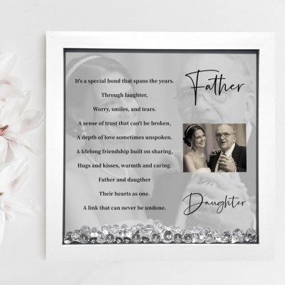Personalized Father & Daughter Memorial Photo Frame Keepsake