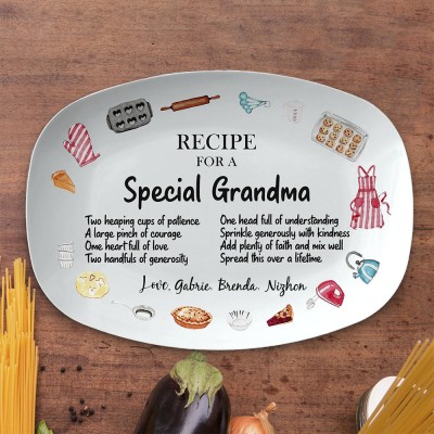Personalized Platter Recipe For A Special Grandma Mother's Day