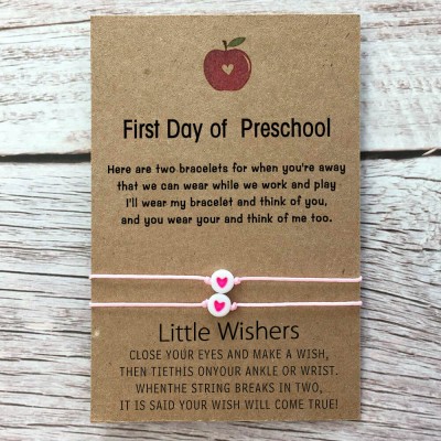 First Day of Preschool Back to School Mommy and Me Bracelets