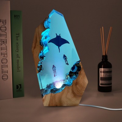 Resin Wood Lamp Couple Christmas Gift Ideas
